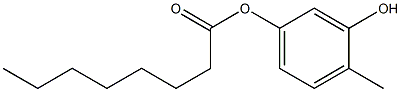 Octanoic acid 3-hydroxy-4-methylphenyl ester Struktur