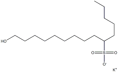 15-Hydroxypentadecane-6-sulfonic acid potassium salt Struktur