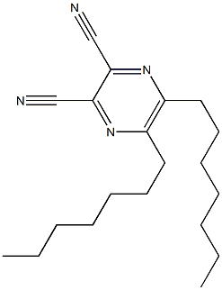 5,6-Diheptylpyrazine-2,3-dicarbonitrile Struktur