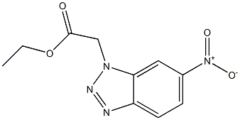 6-Nitro-1H-benzotriazole-1-acetic acid ethyl ester Struktur