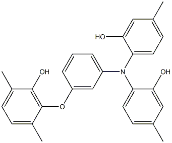 N,N-Bis(2-hydroxy-4-methylphenyl)-3-(6-hydroxy-2,5-dimethylphenoxy)benzenamine Struktur