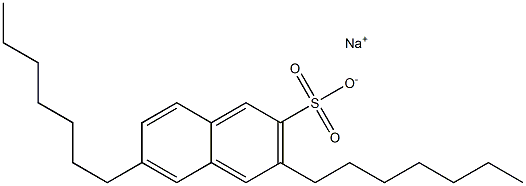 3,6-Diheptyl-2-naphthalenesulfonic acid sodium salt Struktur