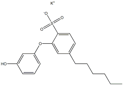 3'-Hydroxy-5-hexyl[oxybisbenzene]-2-sulfonic acid potassium salt Struktur