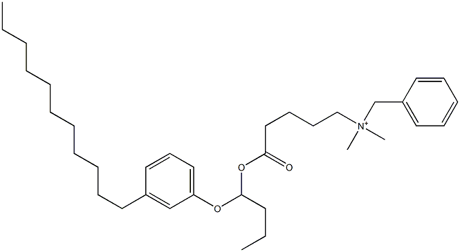 N,N-Dimethyl-N-benzyl-N-[4-[[1-(3-undecylphenyloxy)butyl]oxycarbonyl]butyl]aminium Struktur