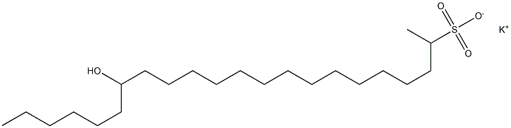 16-Hydroxydocosane-2-sulfonic acid potassium salt Struktur