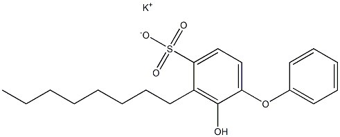 2-Hydroxy-3-octyl[oxybisbenzene]-4-sulfonic acid potassium salt Struktur