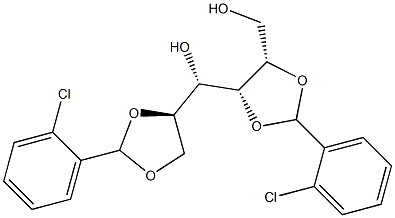 1-O,2-O:4-O,5-O-Bis(2-chlorobenzylidene)-L-glucitol Struktur