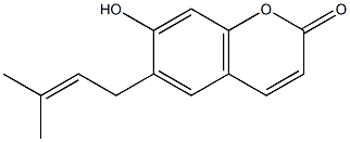 6-Prenyl-7-hydroxycoumarin Struktur