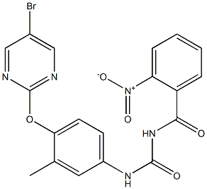 1-(2-Nitrobenzoyl)-3-[4-[(5-bromo-2-pyrimidinyl)oxy]-3-methylphenyl]urea Struktur