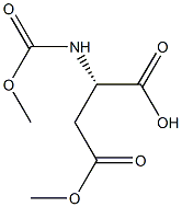 (S)-2-(Methoxycarbonylamino)succinic acid 4-methyl ester Struktur