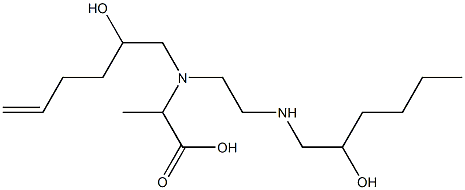 2-[N-(2-Hydroxy-5-hexenyl)-N-[2-(2-hydroxyhexylamino)ethyl]amino]propionic acid Struktur