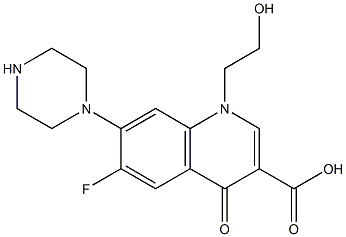 6-Fluoro-1-(2-hydroxyethyl)-1,4-dihydro-7-(1-piperazinyl)-4-oxoquinoline-3-carboxylic acid Struktur