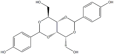 2-O,4-O:3-O,5-O-Bis(4-hydroxybenzylidene)-L-glucitol Struktur