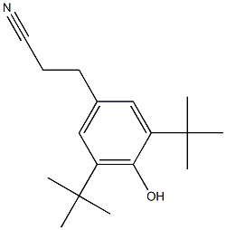 3-(3,5-Di-tert-butyl-4-hydroxyphenyl)propiononitrile Struktur