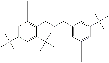 1-(2,4,6-Tri-tert-butylphenyl)-3-(3,5-di-tert-butylphenyl)propane Struktur