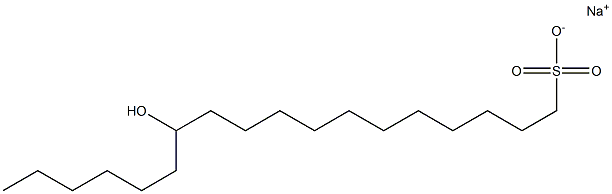 12-Hydroxyoctadecane-1-sulfonic acid sodium salt Struktur