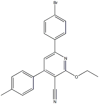 4-(p-Tolyl)-6-(4-bromophenyl)-2-ethoxypyridine-3-carbonitrile Struktur