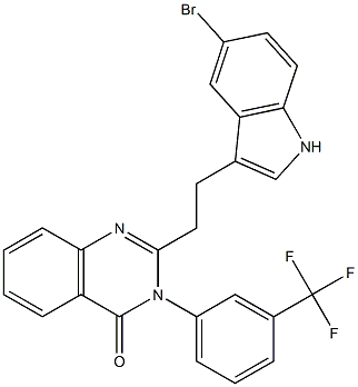 2-[2-(5-Bromo-1H-indol-3-yl)ethyl]-3-(3-trifluoromethylphenyl)quinazolin-4(3H)-one Struktur