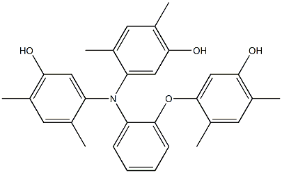 N,N-Bis(5-hydroxy-2,4-dimethylphenyl)-2-(5-hydroxy-2,4-dimethylphenoxy)benzenamine Struktur