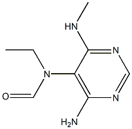 4-Amino-6-methylamino-5-(N-ethylformylamino)pyrimidine Struktur