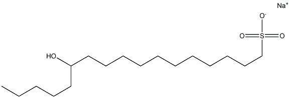 12-Hydroxyheptadecane-1-sulfonic acid sodium salt Struktur