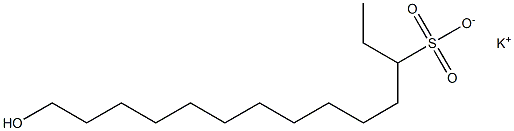 14-Hydroxytetradecane-3-sulfonic acid potassium salt Struktur