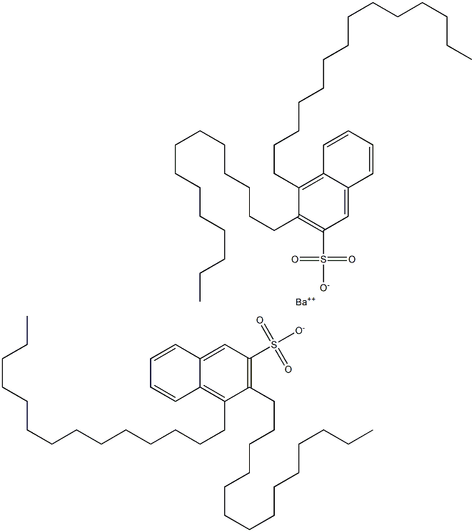 Bis(3,4-ditetradecyl-2-naphthalenesulfonic acid)barium salt Struktur