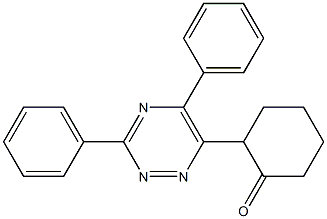 3,5-Diphenyl-6-(1-oxocyclohexan-2-yl)-1,2,4-triazine Struktur