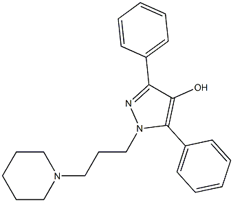 1-[3-(1-Piperidinyl)propyl]-3,5-diphenyl-1H-pyrazol-4-ol Struktur