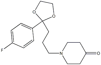 1-[3-[2-(4-Fluorophenyl)-1,3-dioxolane-2-yl]propyl]piperidine-4-one Struktur