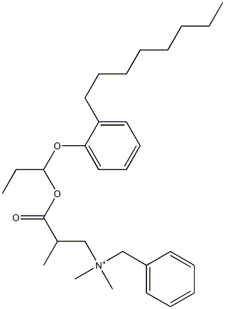 N,N-Dimethyl-N-benzyl-N-[2-[[1-(2-octylphenyloxy)propyl]oxycarbonyl]propyl]aminium Struktur