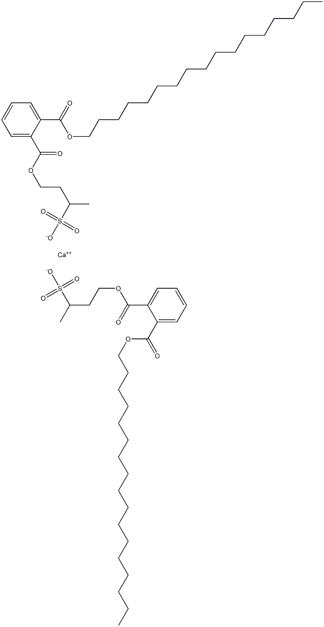 Bis[4-[(2-heptadecyloxycarbonylphenyl)carbonyloxy]butane-2-sulfonic acid]calcium salt Struktur