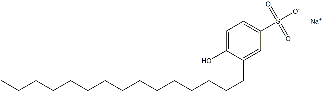 4-Hydroxy-3-pentadecylbenzenesulfonic acid sodium salt Struktur