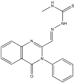 3-(Phenyl)-2-[[[methylamino]thiocarbonylamino]iminomethyl]quinazolin-4(3H)-one Struktur