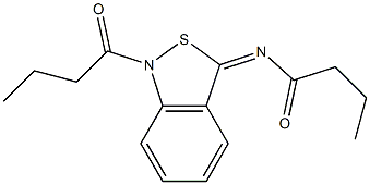 1-Butyryl-3(1H)-butyrylimino-2,1-benzisothiazole Struktur