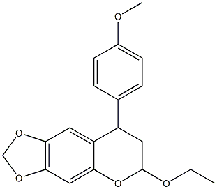 8-(4-Methoxyphenyl)-6-ethoxy-7,8-dihydro-6H-1,3-dioxolo[4,5-g][1]benzopyran Struktur