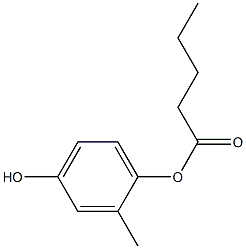 Valeric acid 4-hydroxy-2-methylphenyl ester Struktur