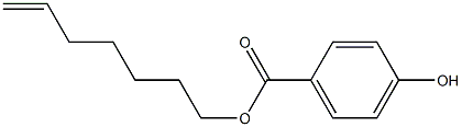 4-Hydroxybenzoic acid 6-heptenyl ester Struktur