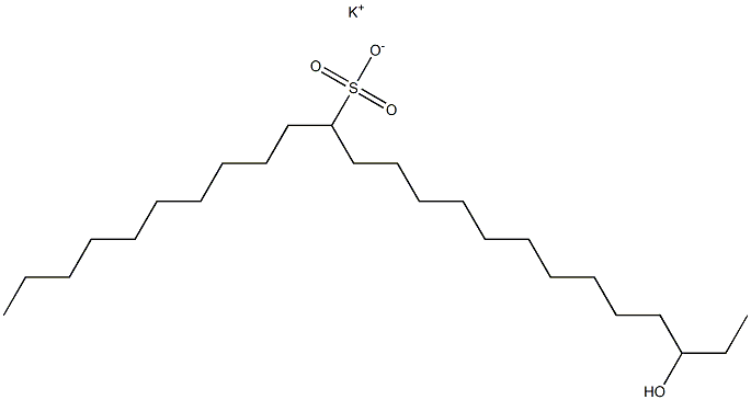 22-Hydroxytetracosane-11-sulfonic acid potassium salt Struktur