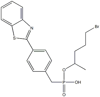 4-(2-Benzothiazolyl)phenylmethylphosphonic acid 3-bromopropylethyl ester Struktur