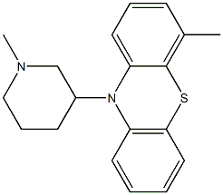 4-Methyl-10-(1-methyl-3-piperidinyl)-10H-phenothiazine Struktur