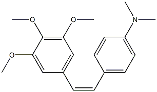 (Z)-N,N-Dimethyl-3',4',5'-trimethoxystilbene-4-amine Struktur