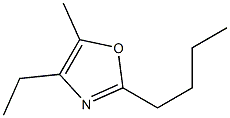 2-Butyl-4-ethyl-5-methyloxazole Struktur