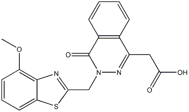 3-[(4-Methoxy-2-benzothiazolyl)methyl]-3,4-dihydro-4-oxophthalazine-1-acetic acid Struktur