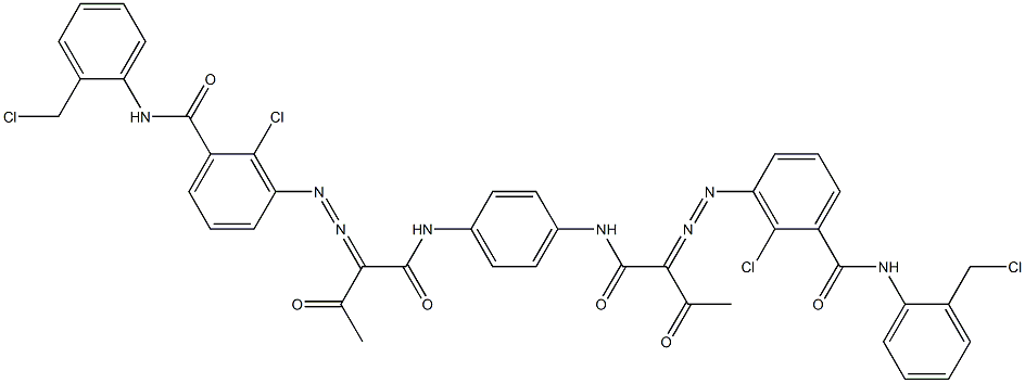 3,3'-[1,4-Phenylenebis[iminocarbonyl(acetylmethylene)azo]]bis[N-[2-(chloromethyl)phenyl]-2-chlorobenzamide] Struktur