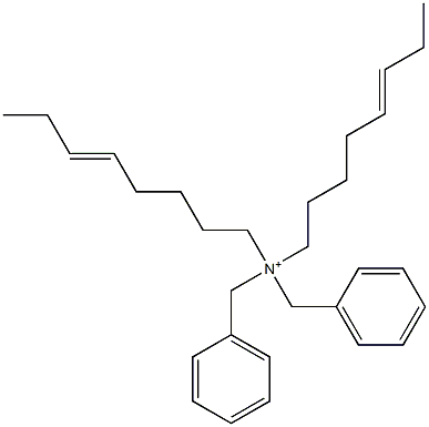 Di(5-octenyl)dibenzylaminium Struktur