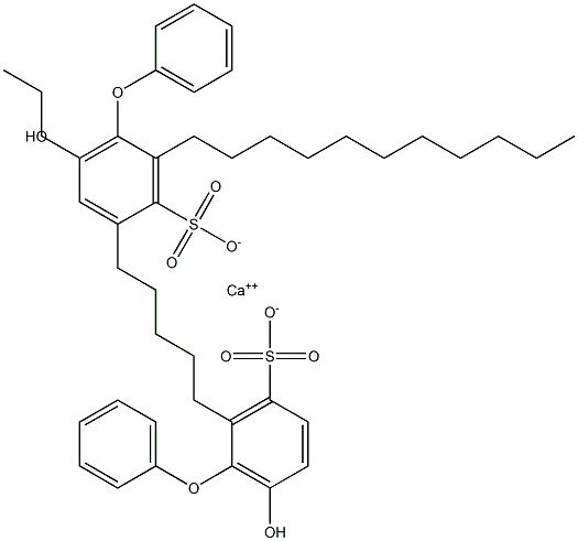 Bis(6-hydroxy-2-undecyl[oxybisbenzene]-3-sulfonic acid)calcium salt Struktur