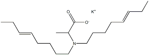 2-[Di(5-octenyl)amino]propanoic acid potassium salt Struktur