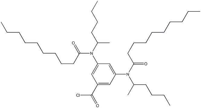 3,5-Bis(2-hexyldecanoylamino)benzoyl chloride Struktur