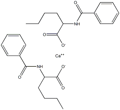 Bis(2-benzoylaminohexanoic acid)calcium salt Struktur